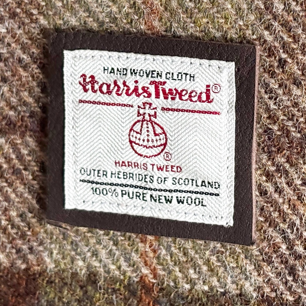 Harris Tweed green and brown check large kisslock clutch bag by  kimberleymac - Picture 14 of 14